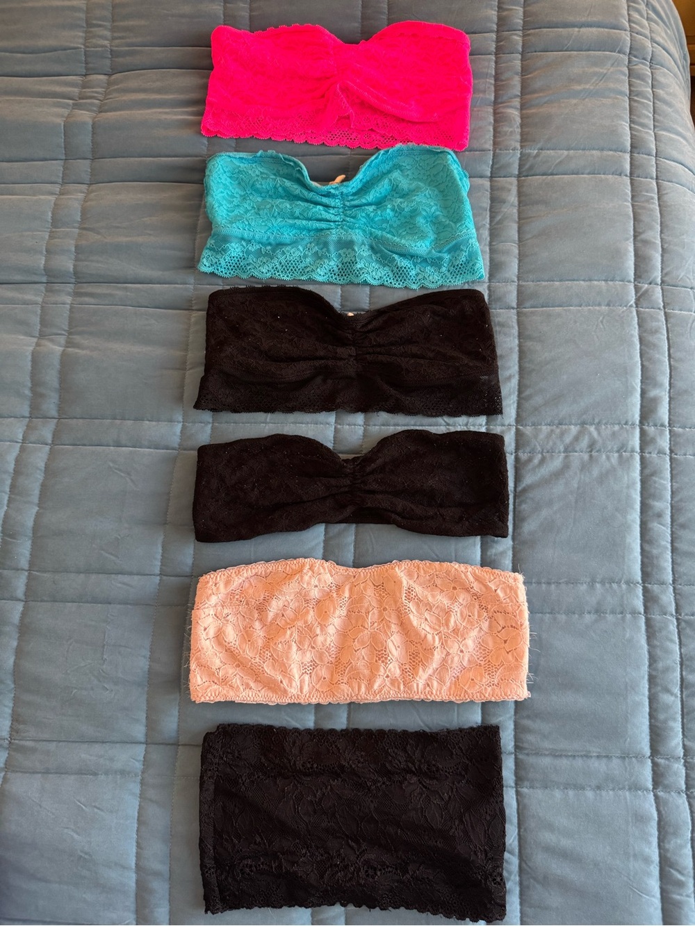Assorted Lace Bandeaus all size medium